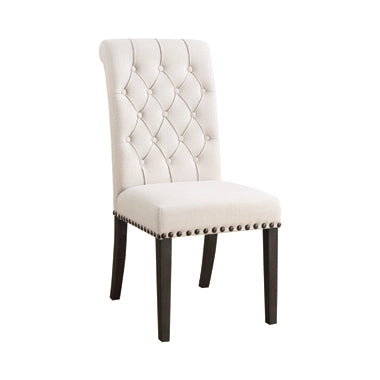 Alana Upholstered Side Chairs Beige And Smokey Black