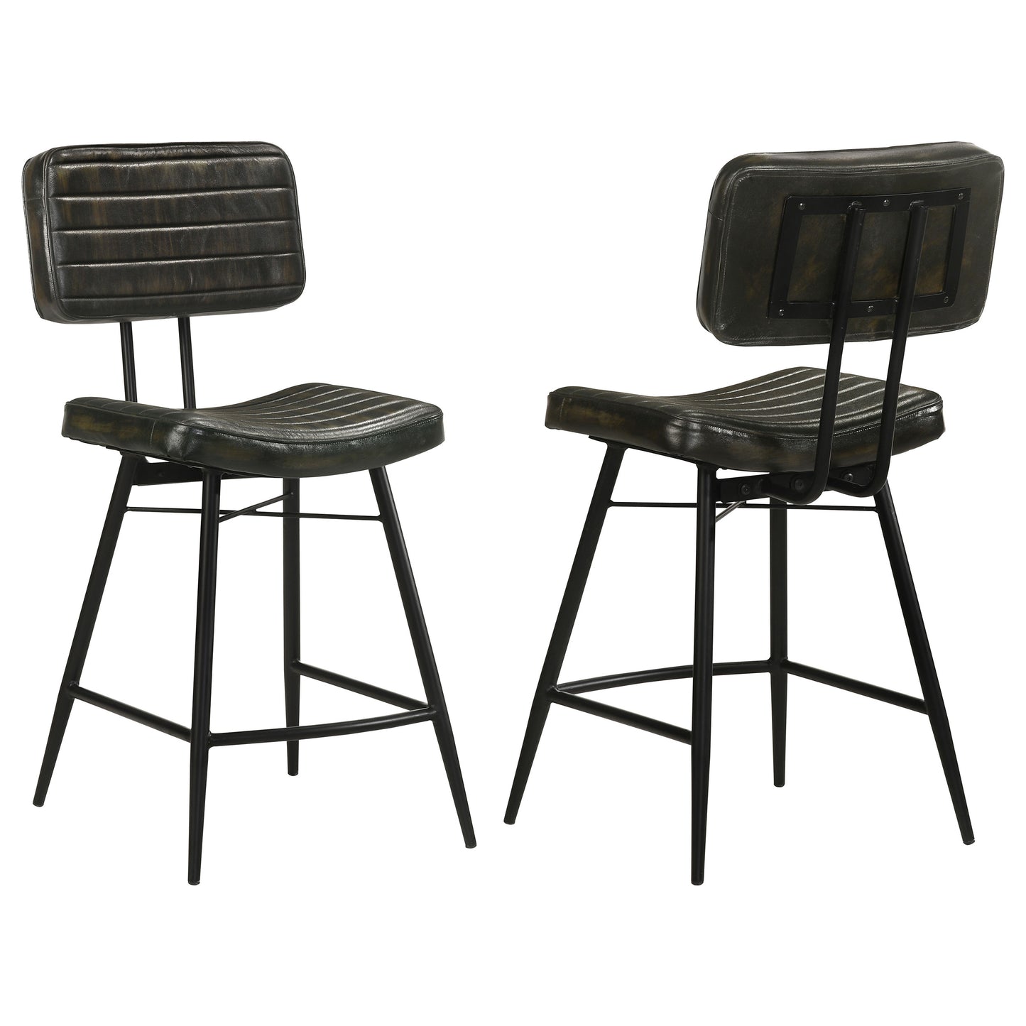 Partridge Leather Counter Chair Antique Espresso
