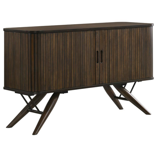 Wes 2-Door Rectangular Server Dark Walnut