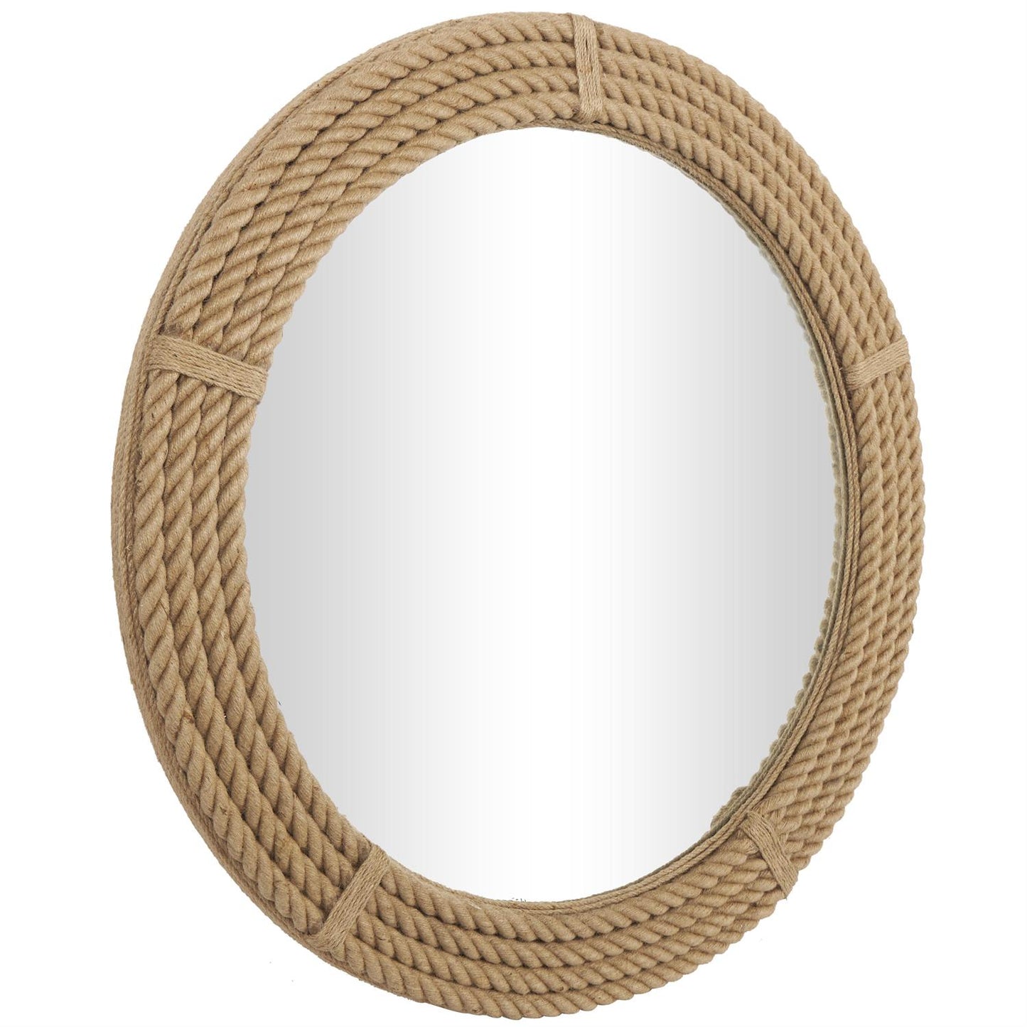 Brown Jute Rope Rope Room Wall Mirror