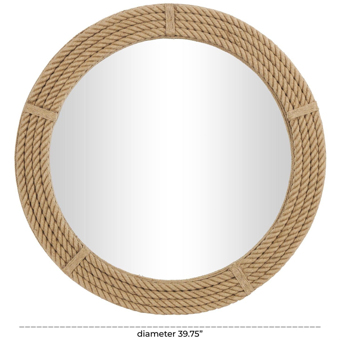 Brown Jute Rope Rope Room Wall Mirror
