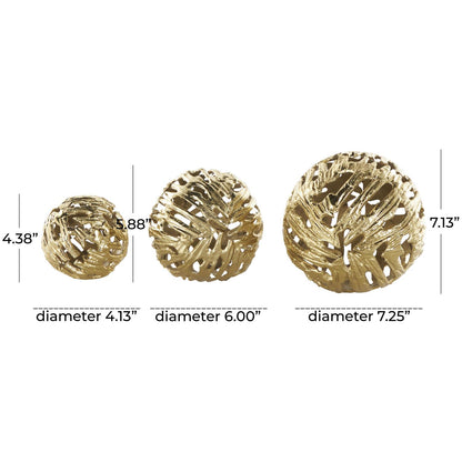 Silver Aluminum Metal Abstract Metallic Cutout Decorative Orbs & Vase Filler