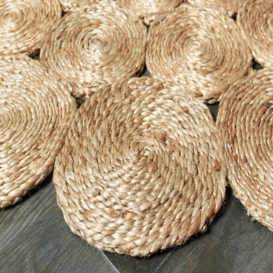 Jute Natural Fiber 4x4 Rug