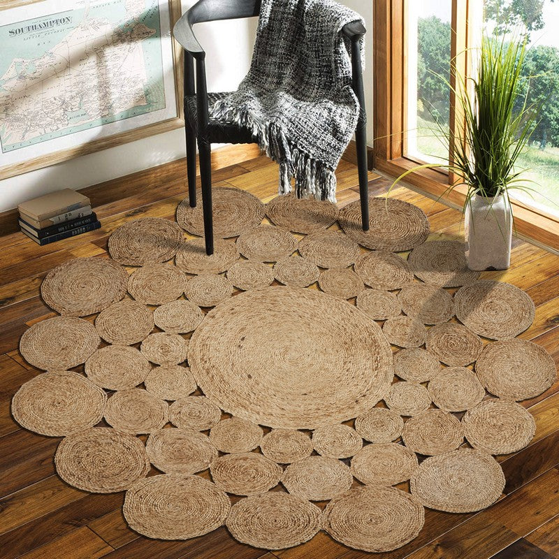 Jute Natural Fiber 4x4 Rug