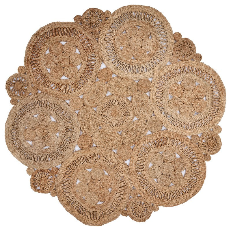 Natural Fiber 4x4 Jute Rug