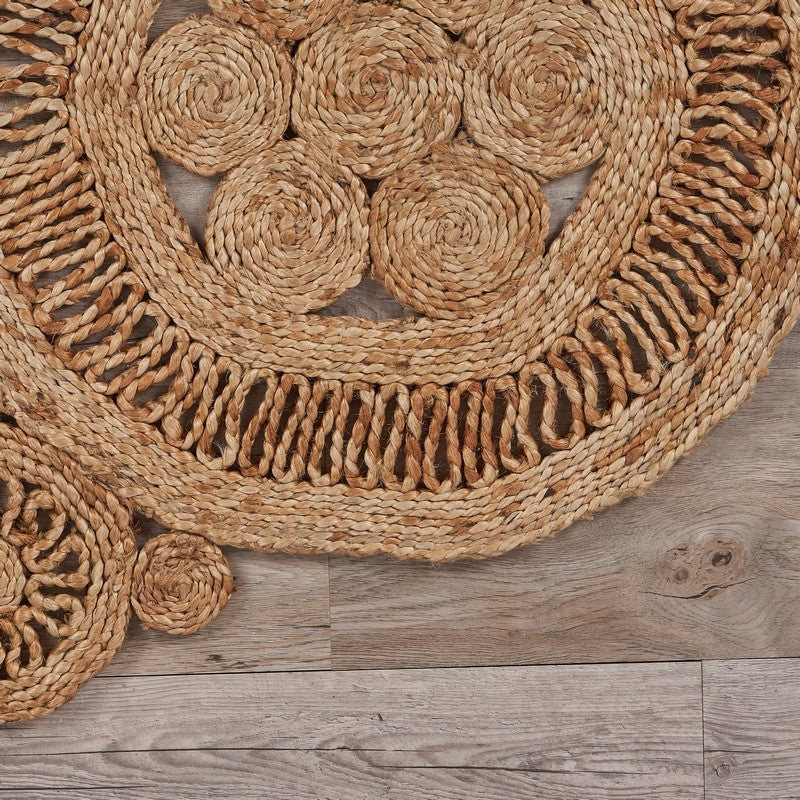 Natural Fiber 4x4 Jute Rug