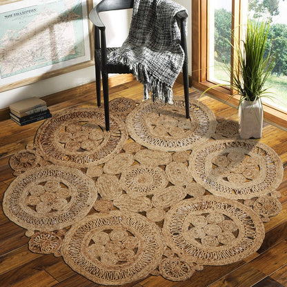 Natural Fiber 4x4 Jute Rug