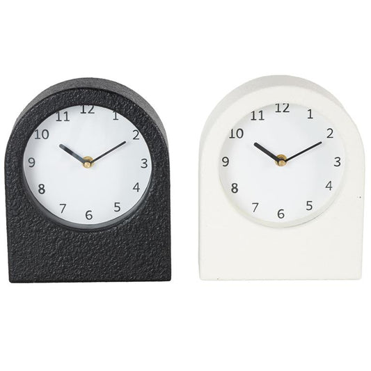 Multi Colored Wood Textured Decorative Clock with Gold Accents