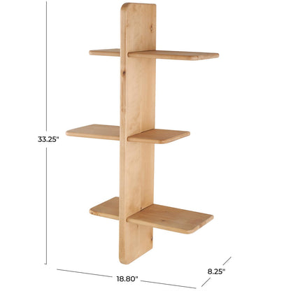 Wood Handmade 8 Shelf Room Wall Shelf