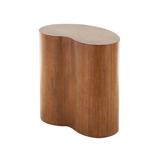 Brown Wood Heart Inspired Side End Accent Table