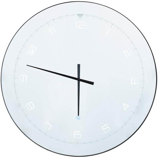 Multi Colored Glass LED Decorative Wall Clock with Black Clocks Hands and White Numbers