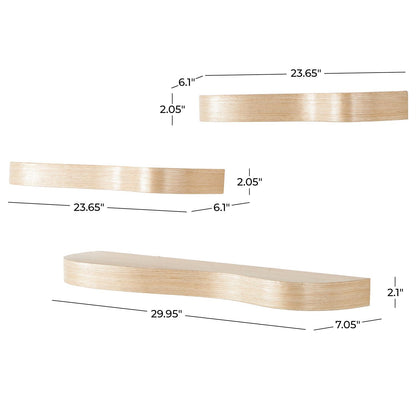 Brown Wood Handmade Room Wall Shelf
