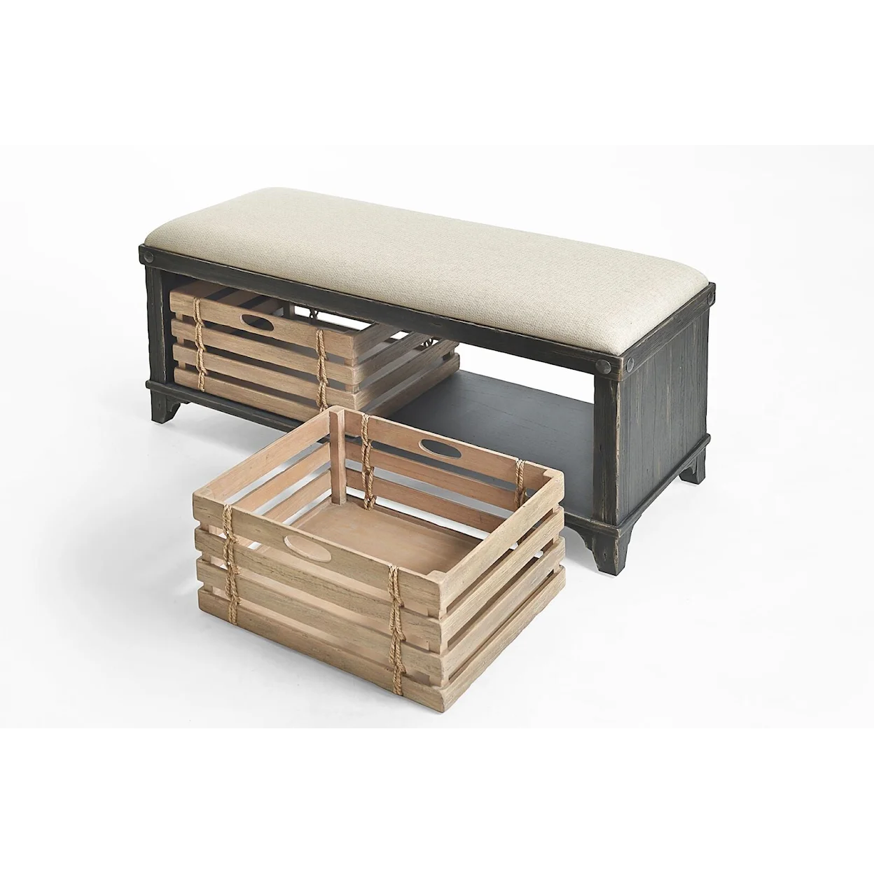 Artisan Landing Storage Bench (Midnight Black)