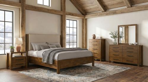 Adderley 5-piece Bedroom Set Warm Brown