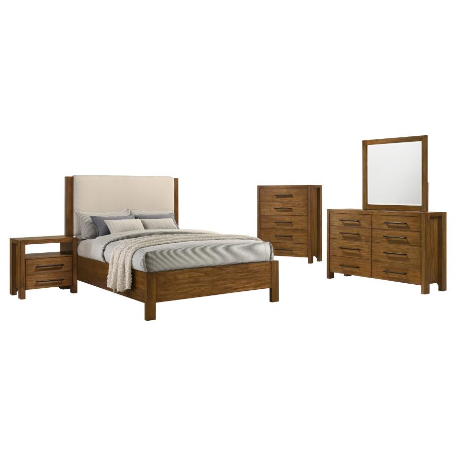Adderley 5-piece Bedroom Set Warm Brown