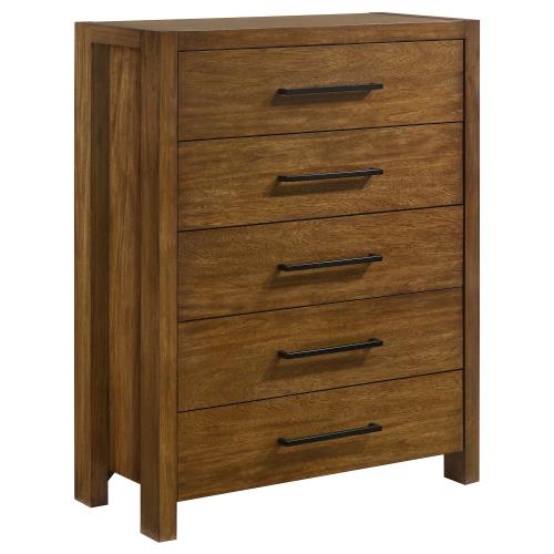 Adderley 5-piece Bedroom Set Warm Brown