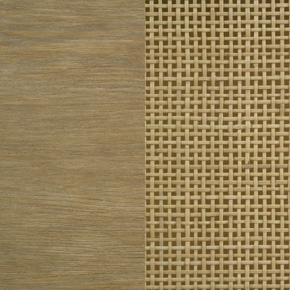 Arini Cane Weave Full Length Standing Floor Mirror Sand Wash