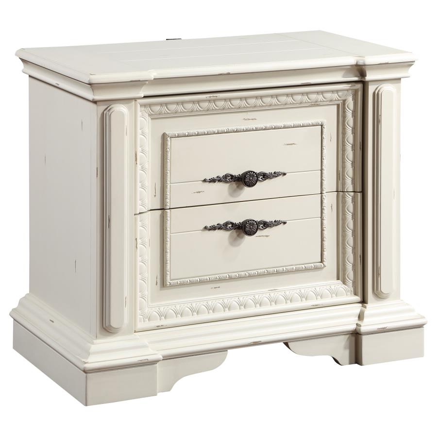 Evelyn Antique White Bedroom Collection