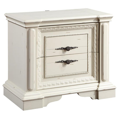 Evelyn Antique White Bedroom Collection