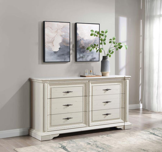 Evelyn Antique White Bedroom Collection