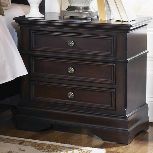 Cambridge 3-drawer Rectangular Nightstand Cappuccino