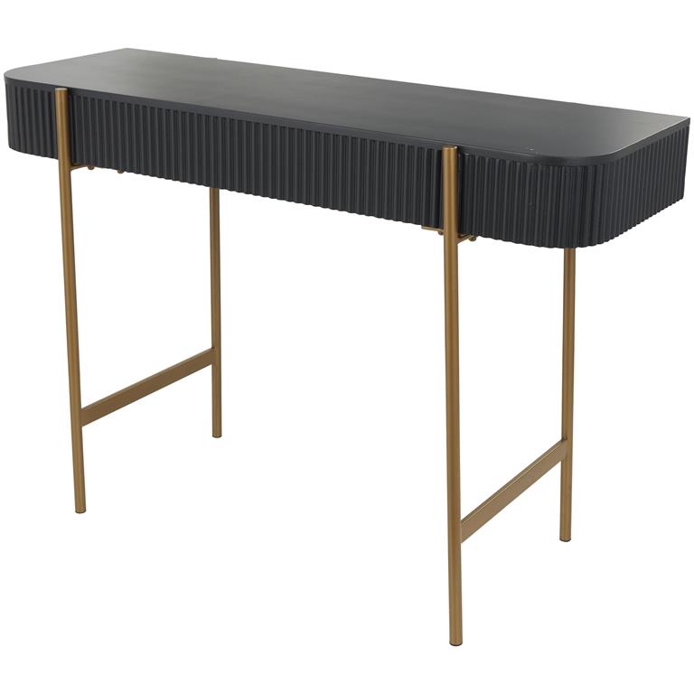 Black Wooden Dimensional Ribbed