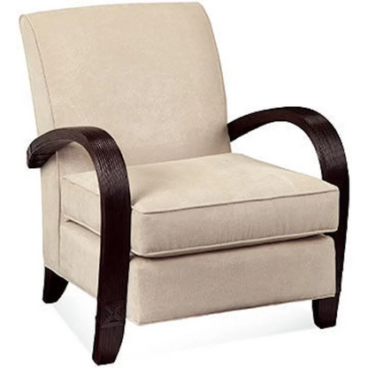 Transitional Accent Chair with Exposed Wood Arms