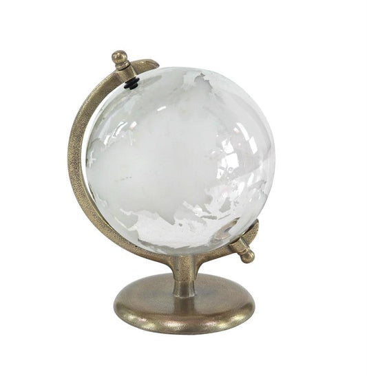 Bronze Aluminum Metal Educational/Geographic Earth Globe with Tiered Base