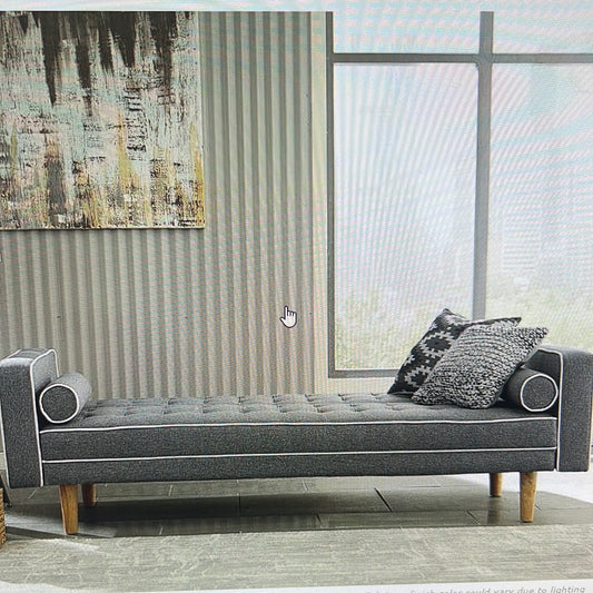 Lassen Tufted Grey Futon