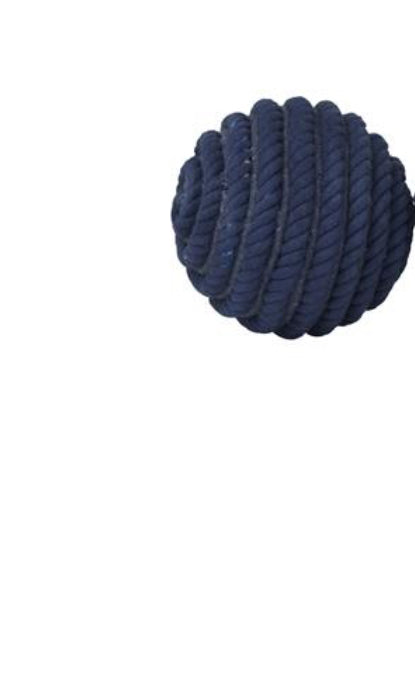 BLUE COTTON HANDMADE DECORATIVE BALL ORBS & VASE FILLER WITH VARYING DESIGNS