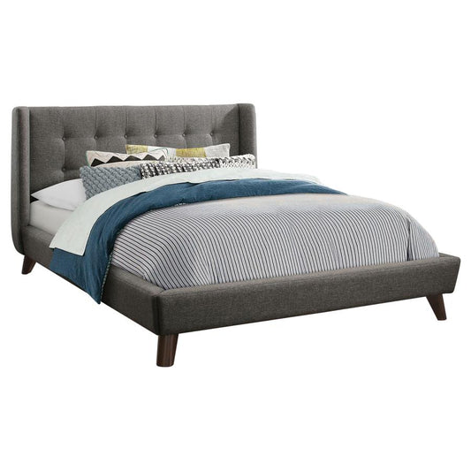 Carrington Button Tufted Bed Grey