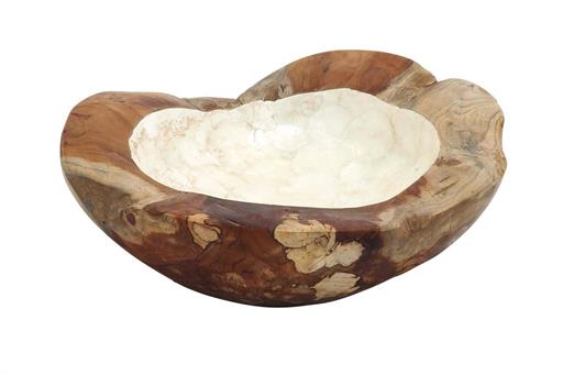 TEAK CAPIZ MD BOWL
