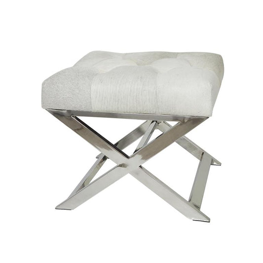 Genuine leather with stainless steel bench