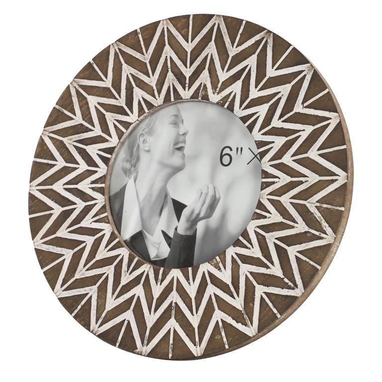 Brown Wood Handmade Ornate Photo Frame,
