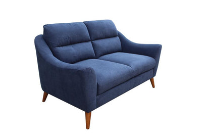 Gano Sloped Arm Upholstered Loveseat Navy Blue