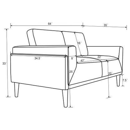 Rilynn Upholstered track arms set