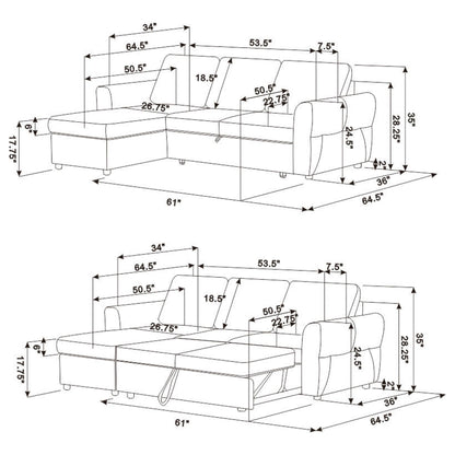 Samantha Sleeper Sectional Sofa