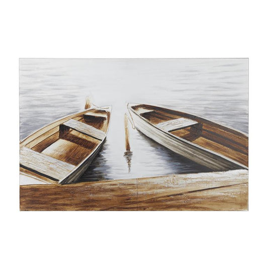 Brown Canvas Sail Boat Decorative Wall Ar