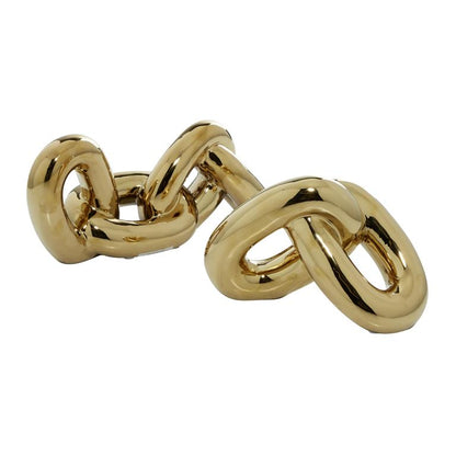 CosmoLiving by Cosmopolitan  Porcelain Ceramic Chain Decorative Sculpture