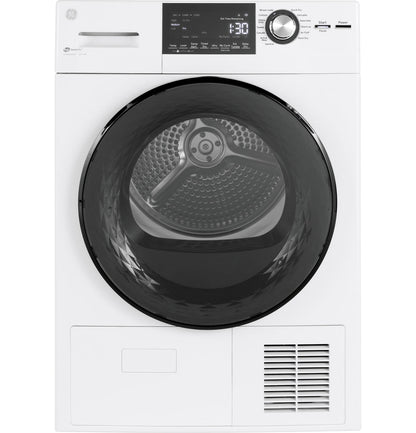 GE® 24" 4.1 Cu.Ft. Front Load Ventless Condenser Electric Dryer With Stainless Steel Basket