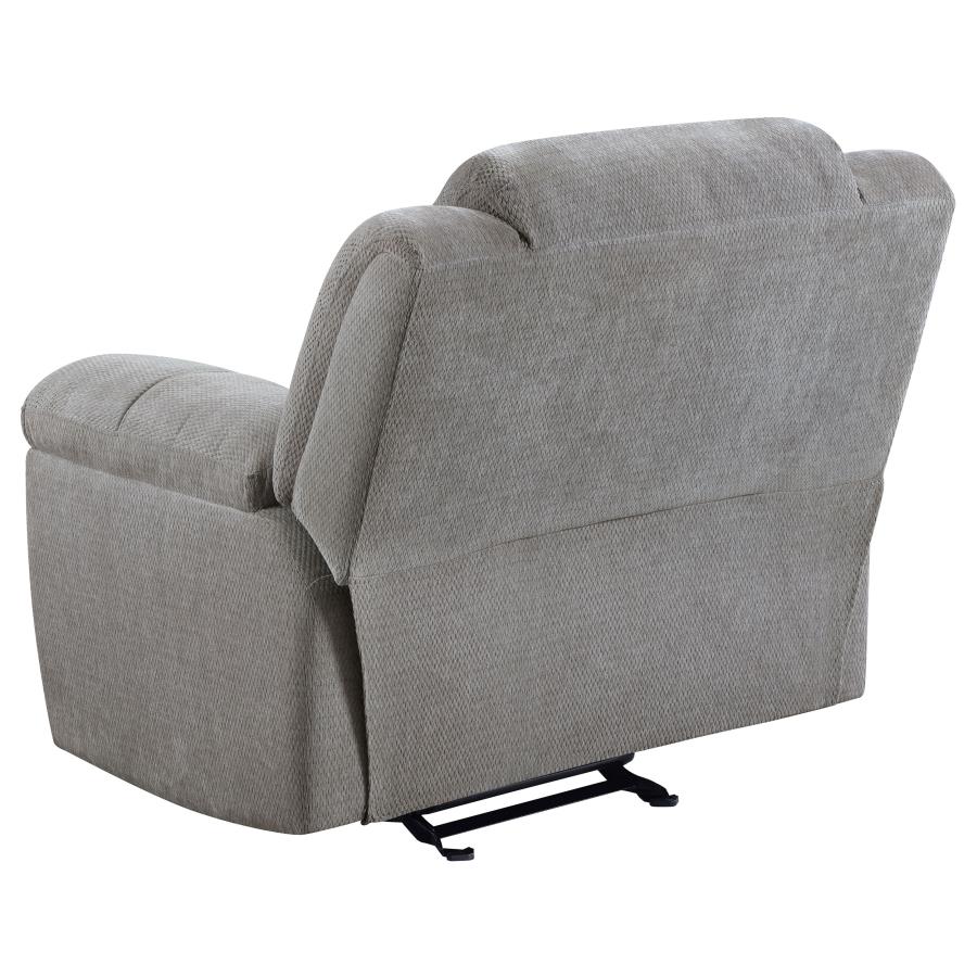 Gilson Chenille Upholstered Glider Recliner Chair Grey