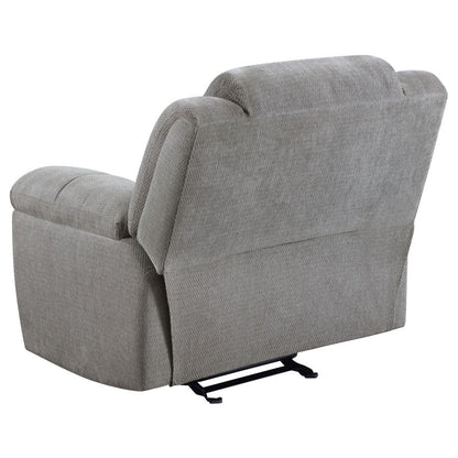 Gilson Chenille Upholstered Glider Recliner Chair Grey