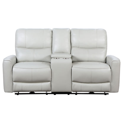 Greenfield Upholstered Power Reclining Loveseat Dove Grey