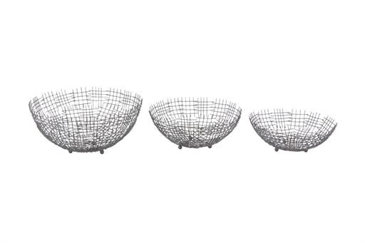 Metal Decorative Bowl, Set of 3 14", 15", 18"W
