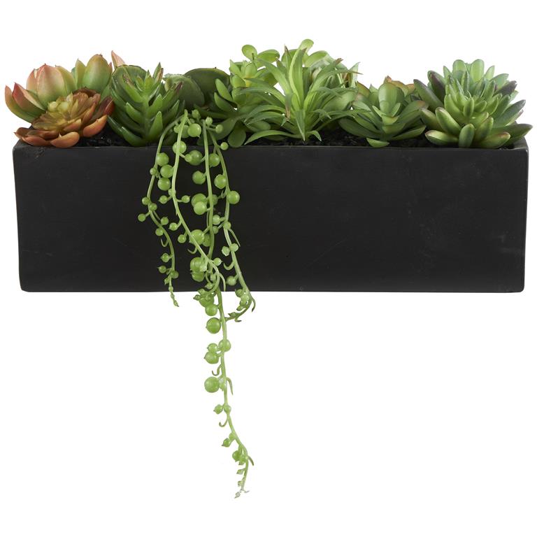 CER PLST ARTIFICIAL SUCCLENT PLANT 13"W, 5"H
