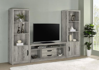 Burke 2-drawer Engineered Wood 59-inch TV Stand Grey Driftwood