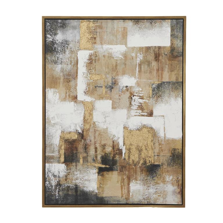 FRAMED CANVAS ART 36"W, 47"H