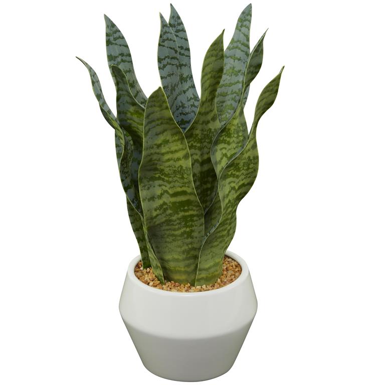 ARTIFICIAL PLANT W/ CER POT 9"W, 15"H