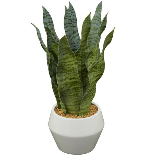 ARTIFICIAL PLANT W/ CER POT 9"W, 15"H