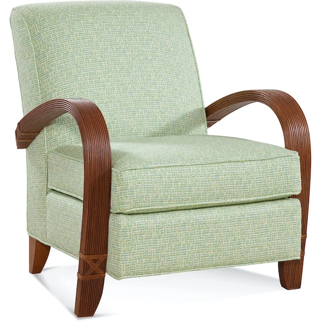 Transitional Accent Chair with Exposed Wood Arms